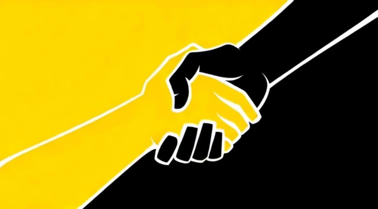 Voluntaryist handshake (animated)